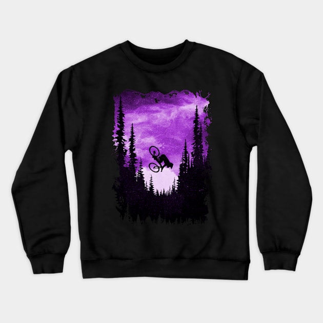 MTB Purple Art Crewneck Sweatshirt by OneRedFox